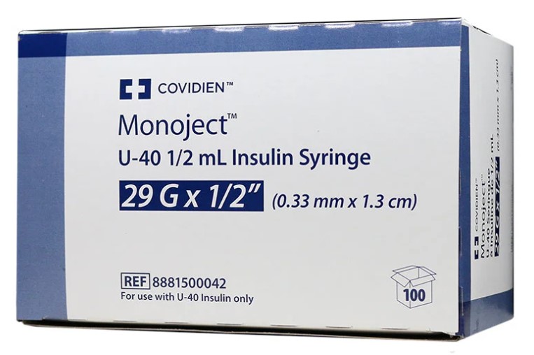 Monoject Insulin Syringe U-40 l Lo-Dose Insulin Syringe - Cat