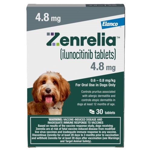 Zenrelia (ilunocitinib) Tablets For Dogs, 4.8 mg, 30 Tablets x 6 Count