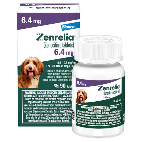 Zenrelia (ilunocitinib) Tablets For Dogs, 6.4 mg, 90 Tablets