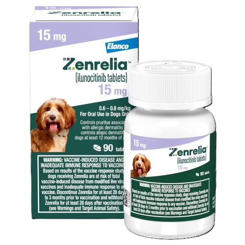 Zenrelia (ilunocitinib) Tablets For Dogs, 15 mg, 90 Tablets