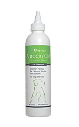 VetOne Aurocin CM Ear Cleanser for Dogs and Cats 8oz