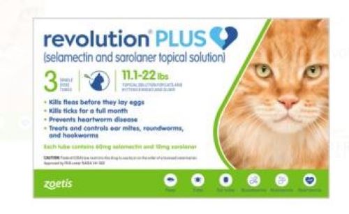 Revolution Plus for Cats 11-22lbs, 3 Doses, Green